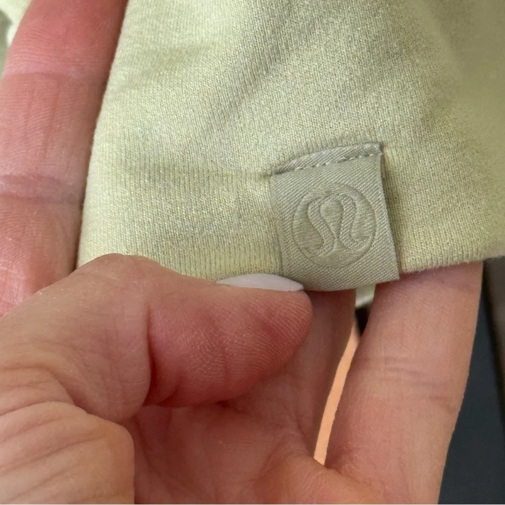 Lululemon Pleated Modal Fleece Pullover sweatshirt Dew Green boat neck